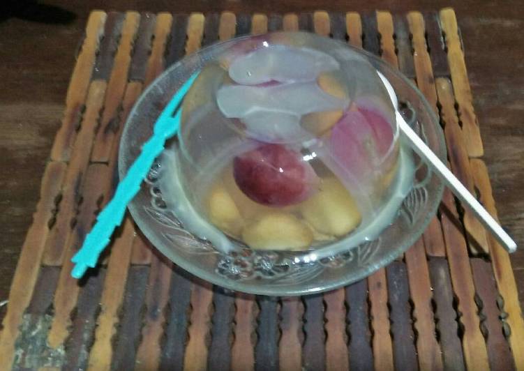 Agar Buah plus Susu