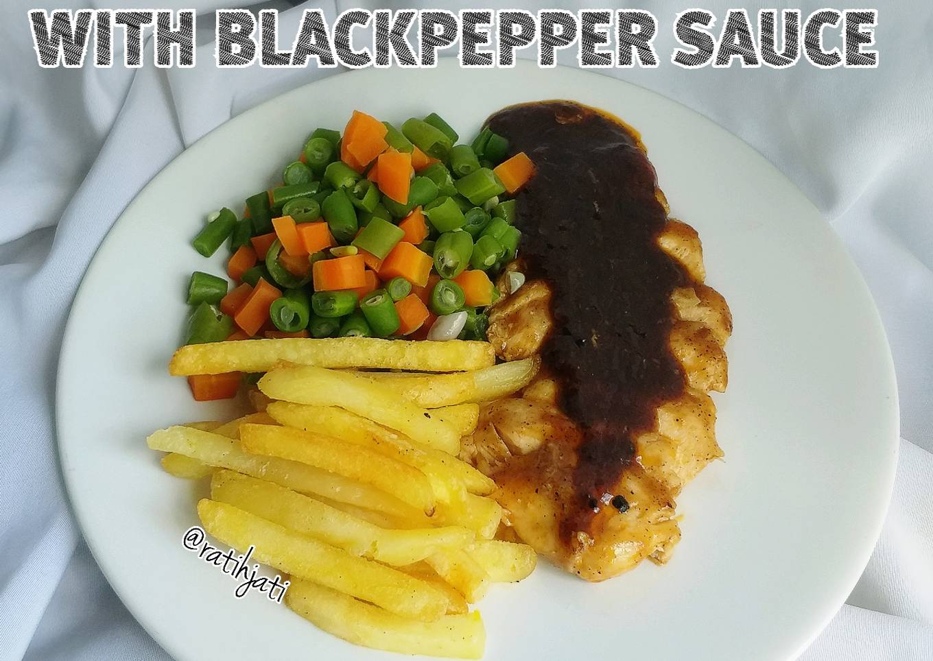 Chicken Steak Blackpepper Sauce