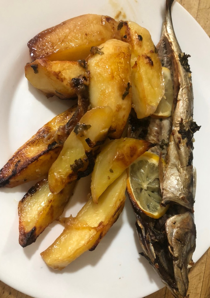 Una foto de Asado de caballa