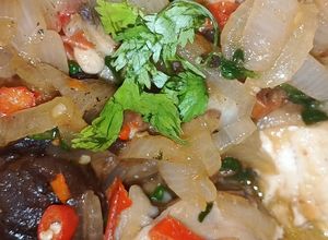 Gambar Ayam Masak Tomato, Cili dan Daun Ketumbar