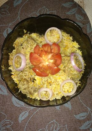 A picture of Chicken Biryani.