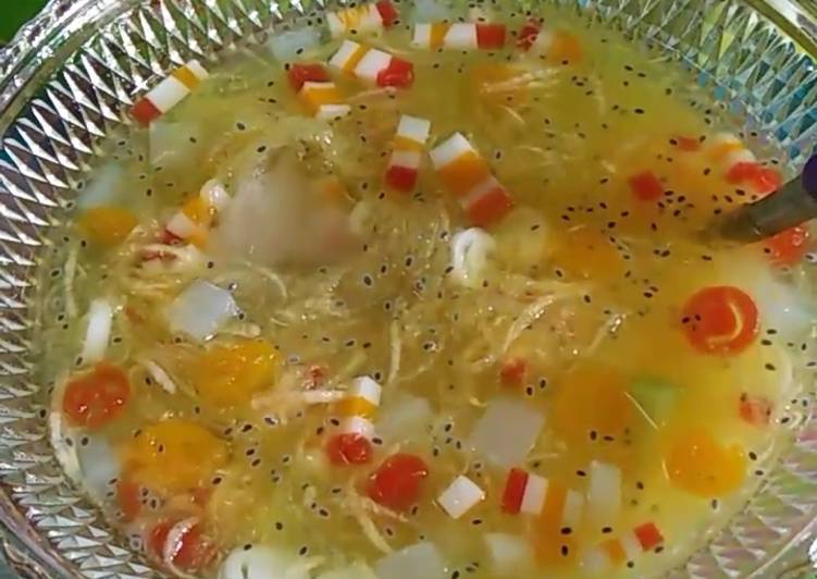 Resep: LezatEs blewah jelly coco 