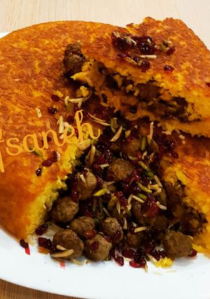 عکسی از دستور ته چین گوشت مجلسی