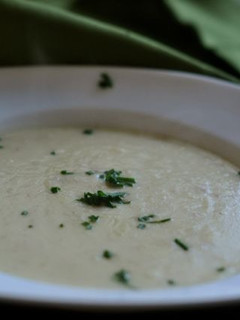 A picture of Leek in my potato soup.