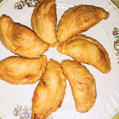 A picture of Flaky mawa Gujhiya.
