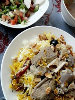 صورة لوصفة كبسه اللحم بالكشنه