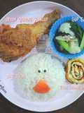 Set Bento - Nasi Putih/Ayam Goreng/Sup Sayur/Telur Gulung