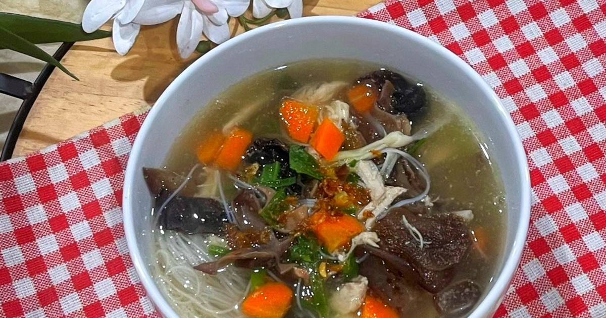 Resep Sup Kimlo Jamur Kuping Dan Bunga Sedap Malam Oleh Kiki Fhatria