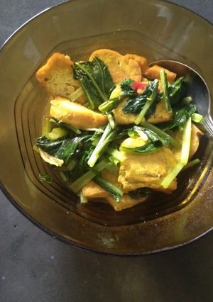 Foto resep Cah sawi tahu kuning