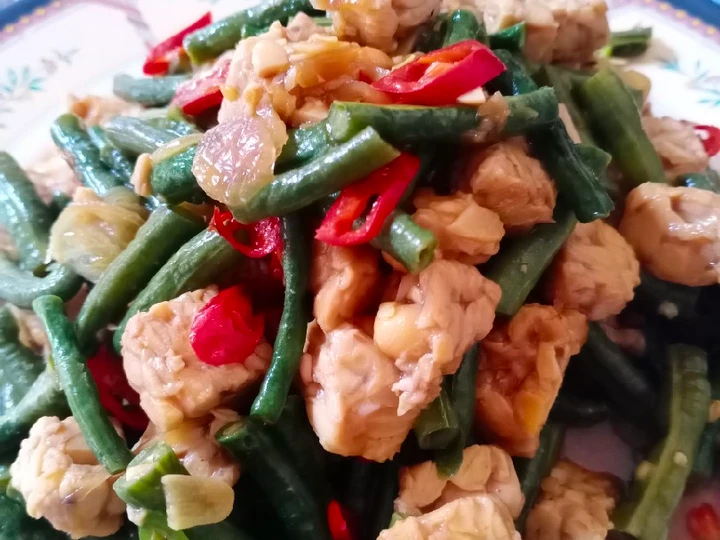 Cara Gampang Membikin Resep Tumis kacang panjang dan tempe yang Enak Banget Anti Ribet, Mantap