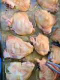 Sobrecoxa de Frango assadas com vinho branco