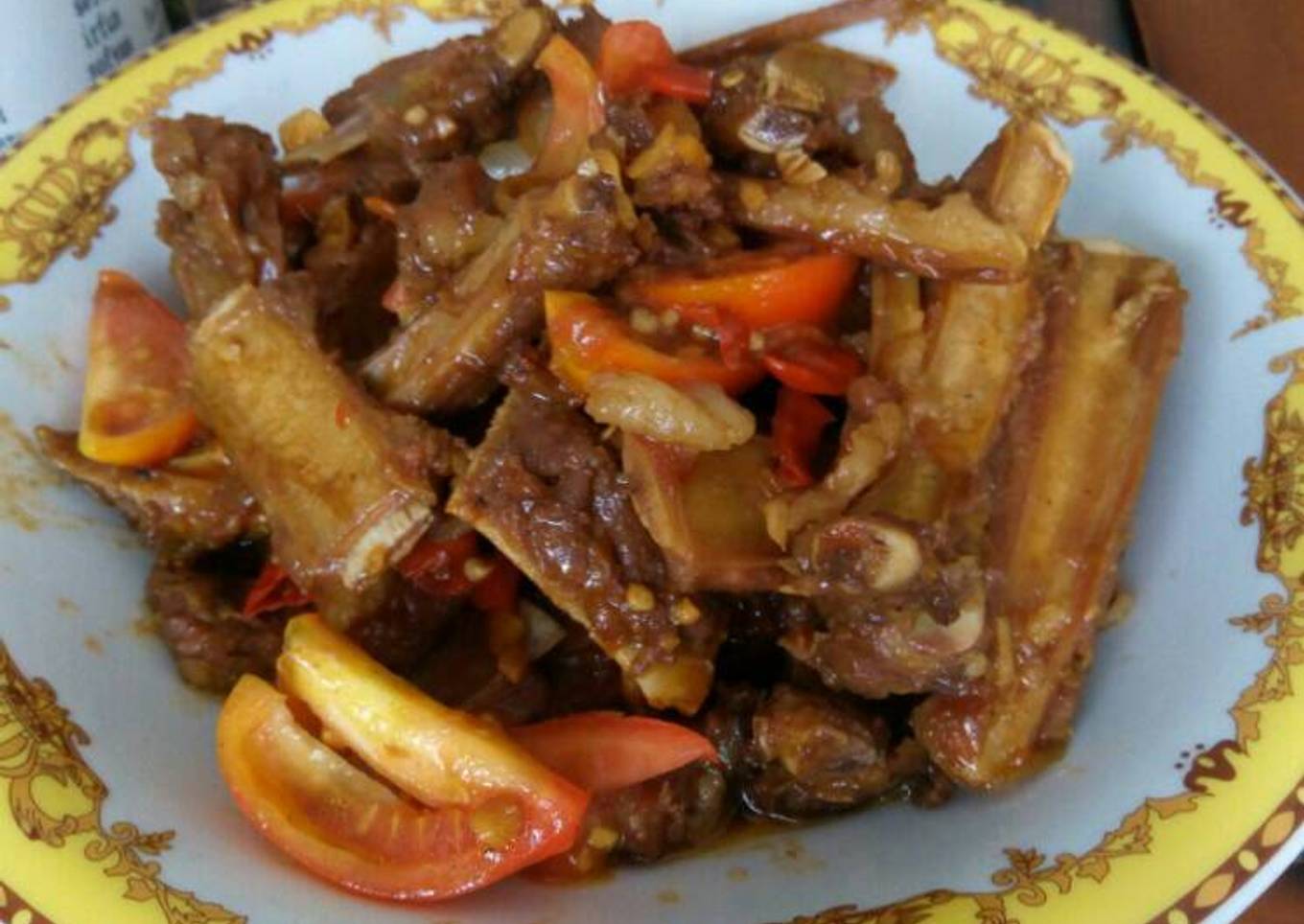 Oseng Iga Kambing Pedas