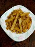 Aloo anday ki bhujia, strips mein🍟