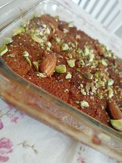 صورة لوصفة البسبوسة المحشية 😋😋😋
