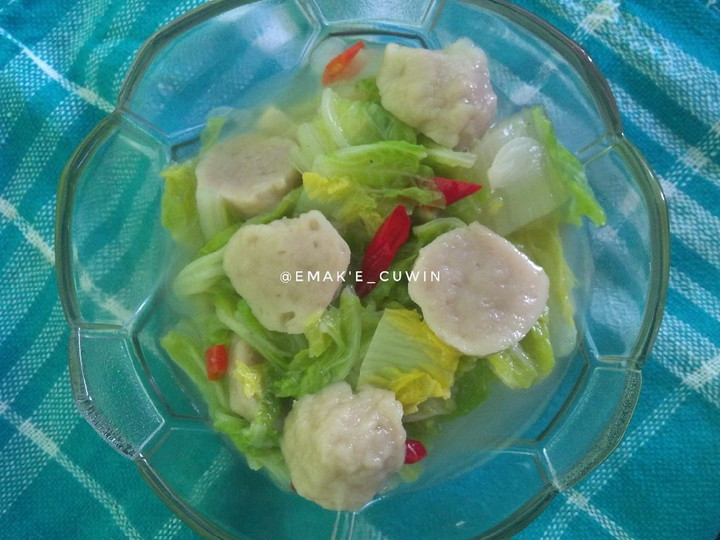 Resep Tumis Sawi putih dan Bakso, Bikin Ngiler