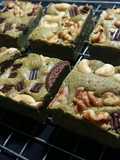 Matcha white chocolate blondie
