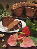 Ciambella di castagne e nocciole al cioccolato