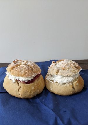 A picture of Shrove Tuesday Buns - Toppings.