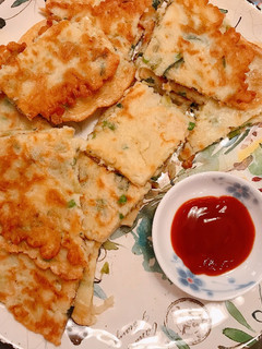 菜乾煎餅 的食譜成品照片