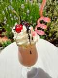 Cherry-vanilla milkshake