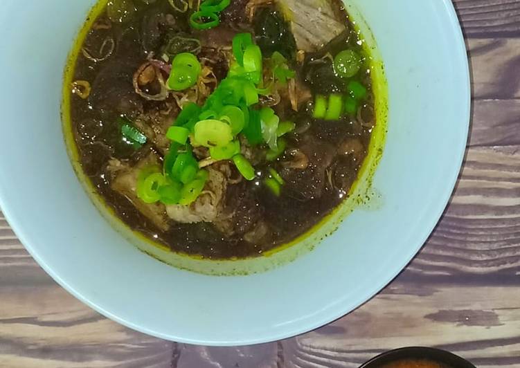 Bagaimana Menyiapkan Sop dading black sweet spicy, Enak Banget