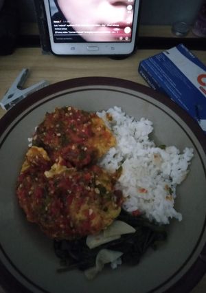 Foto resep Telur cabe merah ijo