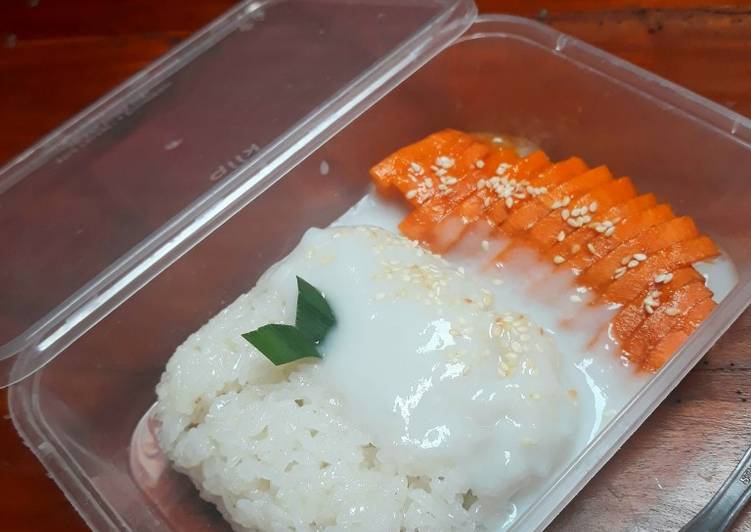 Cara meramu Mango Sticky Rice  Mudah