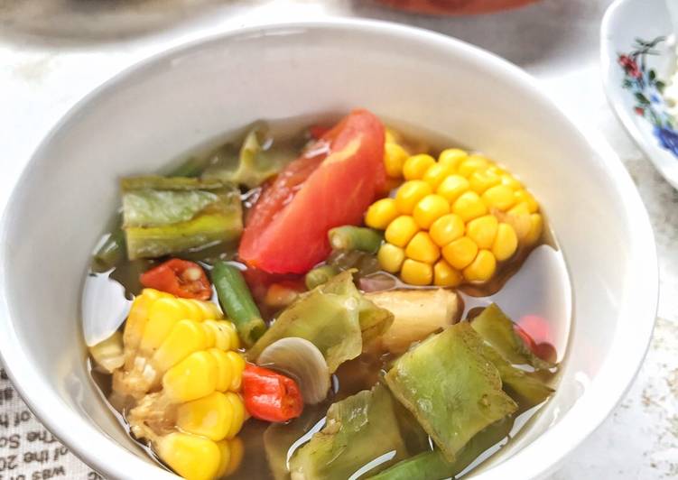 Cara meracik Sayur asem kecipir, bumbu iris Anti Gagal