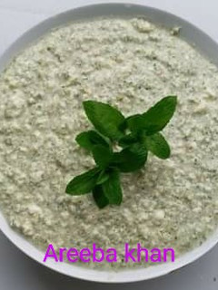 A picture of Homemade raita.