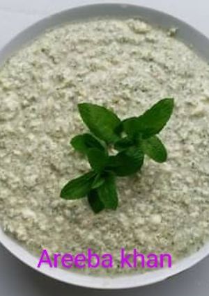 A picture of Homemade raita.
