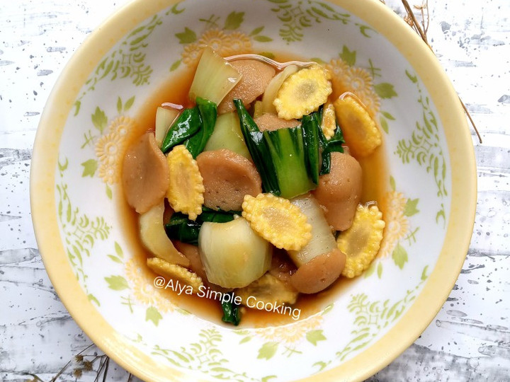 Resep Tumis Pakcoy, Baby Corn, dan Bakso yang Menggugah Selera