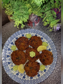 A picture of Lotus Roots Kebab.