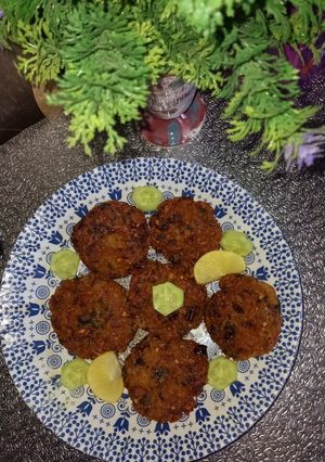 A picture of Lotus Roots Kebab.