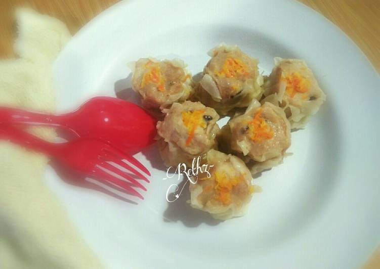Langkah Mudah untuk Membuat Dimsum Ayam Jamur shitake dengan Rice Cooker ala Rethz, Sempurna