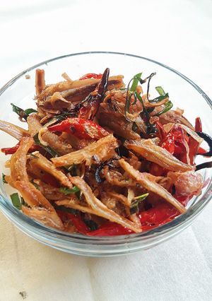 Foto resep Teri Goreng Daun Jeruk
