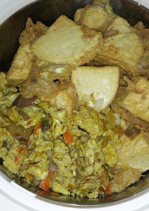 Awara da sauce din kwai ainihin hoton girkin