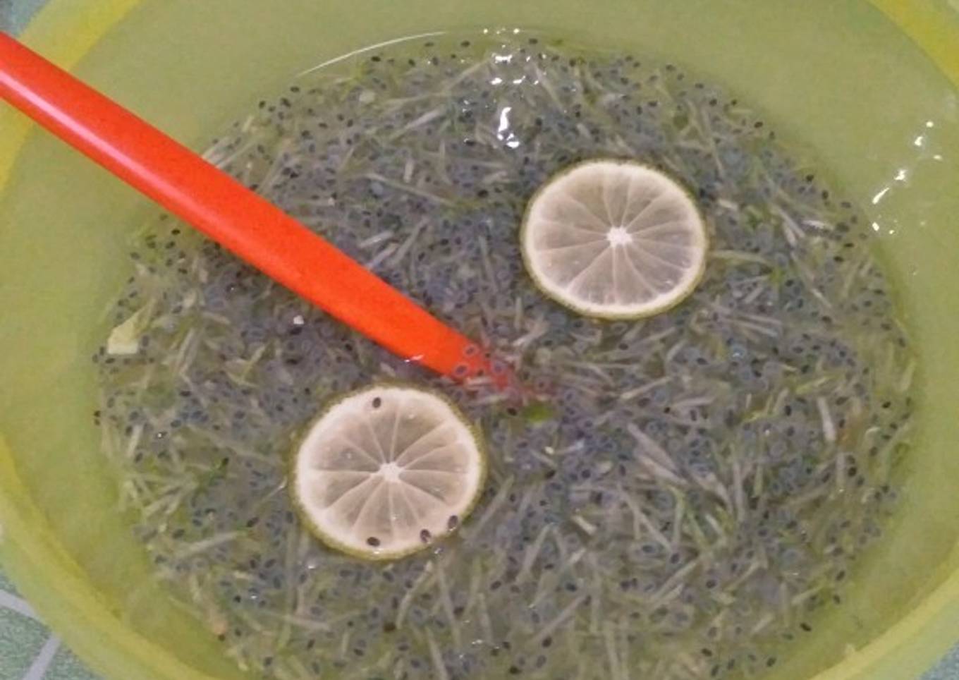 Es timun serut selasih simple sirup