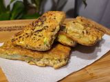 Milanesas de zucchini empanado con Fariña
