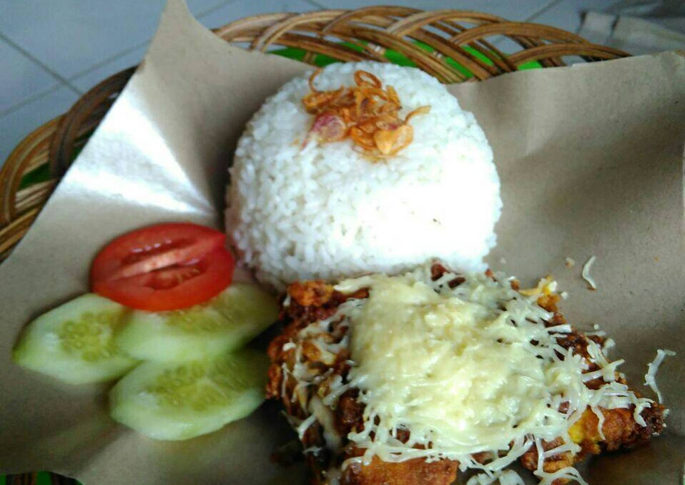 Resep Ayam Geprek keju leleh, Lezat Sekali