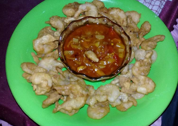 Udang kentucky saus asam pedas