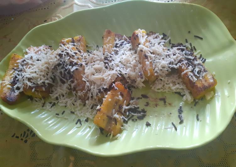 Pisang goreng coklat keju