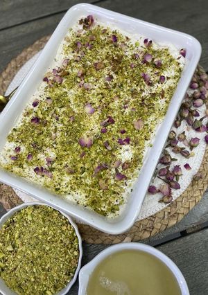 صورة لوصفة حلى السميد والحليب 👍ألذ حلى بارد بدقيقتين 👍بدون فرن