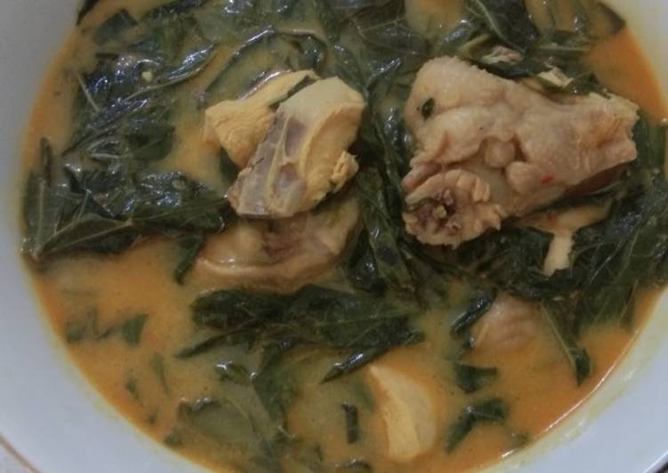Cara Gampang Menyiapkan Gulai Daun Songkong Ayam, Menggugah Selera