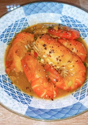 Hình của món Tôm càng xanh kho nước dừa.