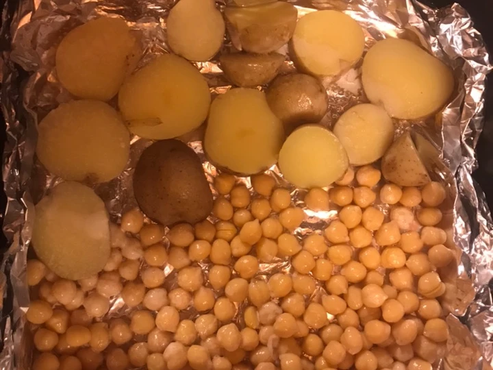 Recipe Air-fry potatoes and chicken pea the Delicious Tasty