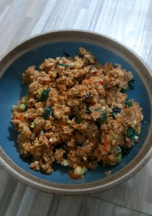 Foto resep Oseng oncom kemangi pedas