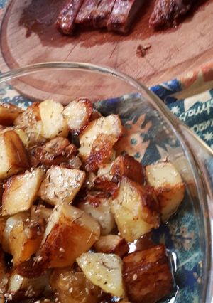 Una foto de Papas y batatas al horno