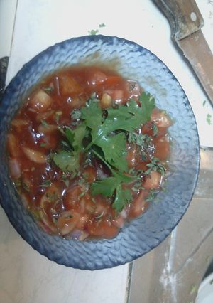 A picture of Sweet and sour kachumbari salad.