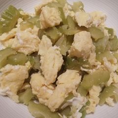 A picture of Bitter Gourd with Eggs.