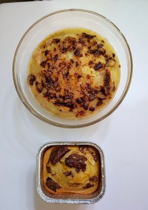 Foto resep Bolu Pisang Kukus vs Air Fryer (ukuran sendok, no mixer)